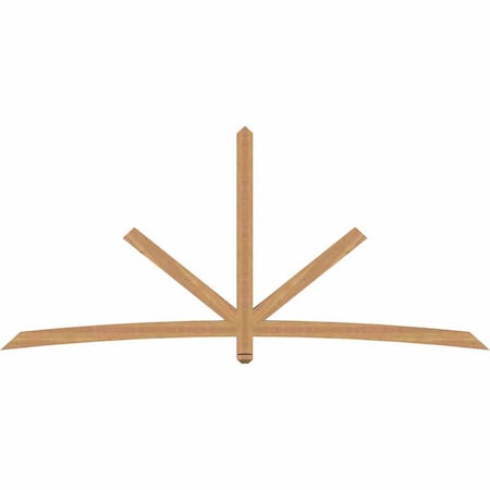 Ekena Millwork Alberta Timber Gable Bracket, Western Red Cedar, 108"W x 49"H x 3 1/2"D x 3 1/2"F, 11/12 Pitch GBW108X49X0404ALB00SWR